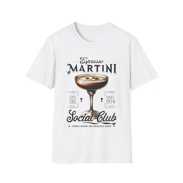 Classic fit Gildan 64000 tee with a trendy espresso martini design, perfect for date nights and bottomless brunch.