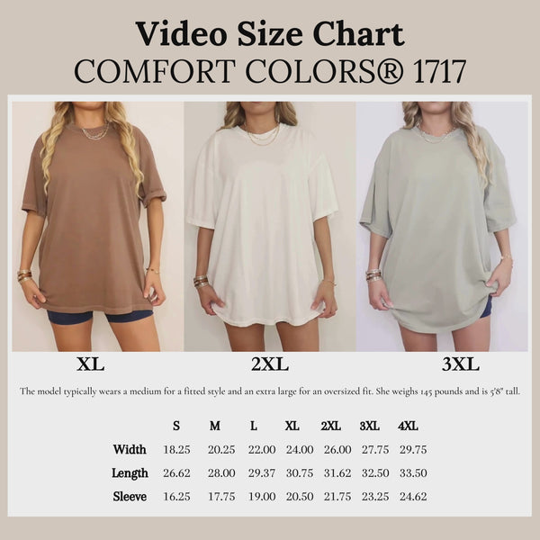 MummaPinks Comfort Colours Size Video