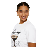 Classic fit Gildan 64000 tee with a trendy espresso martini design, perfect for date nights and bottomless brunch.