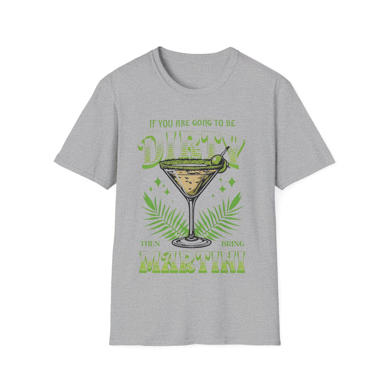 Fitted Gildan 64000 t-shirt with a chic martini glass and playful cocktail-inspired slogan, perfect for party nights