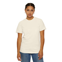 Coffee & Carbs – The Real Besties T-Shirt, Comfort Colors, oversized vintage wash, soft relaxed fit, brunch and coffee lover aesthetic.  Graphic on the back.  This is the front view