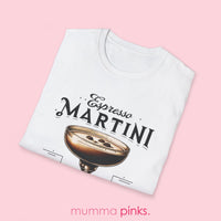 Classic fit Gildan 64000 tee with a trendy espresso martini design, perfect for date nights and bottomless brunch.