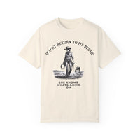 If Lost, Return to My Bestie T-Shirt – Funny Best Friend Tee with Vintage Cowgirl Graphic, Oversized Fit, Western Aesthetic, Comfort Colors, Gift for Bestie